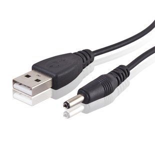 Кабель живлення пристроїв USB2.0 A-Jack DC M/M Lucom (62.05.0001) 3.5x1.35mm 0.6m