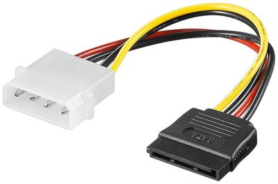 Кабель живлення внутрішній MoleX-SATA 15p M/F Goobay(75.05.0674) 0.15m прямий 4pin 75.05.0674 фото