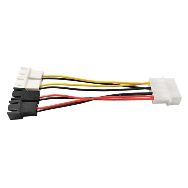 Кабель живлення внутрішній MoleX-FanPower 3p M/M Lucom(62.09.8296) x4 (2x5V+2x12V) 0.15m D=8x2.0mm 62.09.8296 фото