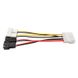 Кабель живлення внутрішній MoleX-FanPower 3p M/M Lucom(62.09.8296) x4 (2x5V+2x12V) 0.15m D=8x2.0mm 62.09.8296 фото 2