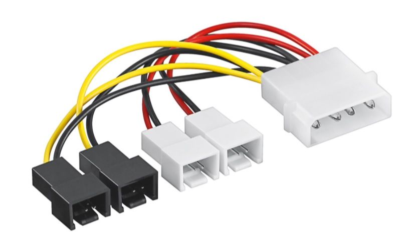 Кабель живлення внутрішній MoleX-FanPower 3p M/M Lucom(62.09.8296) x4 (2x5V+2x12V) 0.15m D=8x2.0mm 62.09.8296 фото