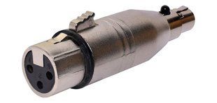 Перехідник аудіо XLR 3p-mini 3p F/F Lucom (84.00.7122) адаптер прямий Metal корпус