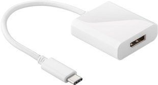 Перехідник відео USB Type-C-DisplayPort M/F Goobay (75.06.6257) (USB3.0) 0.2m v1.2 4K@60Hz Gold 75.06.6257 фото