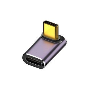 Перехідник обладнання USB Type-C M/F (адаптер) Lucom (62.09.8482) (USB4) 40Gbps 240W 90&deg; вертикаль 62.09.8482 фото