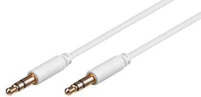 Кабель аудіо-сигнальний Jack 3.5mm 3pin M/M 2.0m Goobay (75.06.9113) прямий Shielded AWG28 Slim Cu 75.06.9113 фото