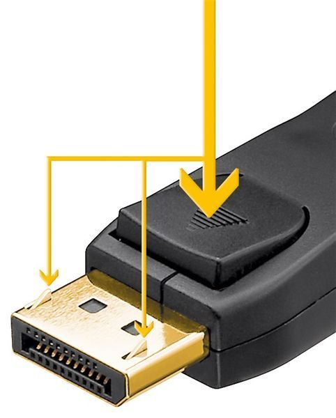 Кабель монітора-сигнальний DisplayPort M/M 3.0m Goobay (75.06.4864) v2.1 10K@30Hz 19pin Gold