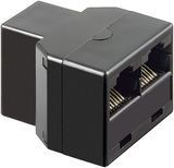 Перехідник мережевий RJ45 UTP5e 1x2 F/F Goobay (75.05.0594) ISDN T-адаптер 1:1 75.05.0594 фото