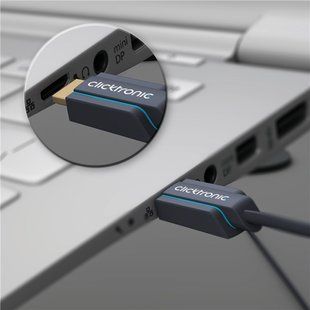 Кабель монітора-сигнальний HDMI M/M 1.0m ClickTronic (75.04.0988) v2.1 8K@60Hz UHD HDR Casual OFC 75.04.0988 фото
