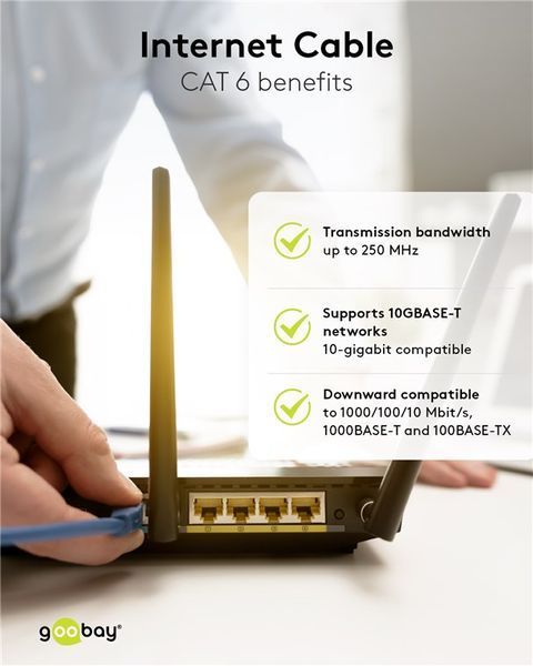Патч-корд RJ45 SFTP6 1.5m Goobay (75.09.5579) patch AWG28 LSOH D=6.0mm Cu PoE+ 75.09.5579 фото