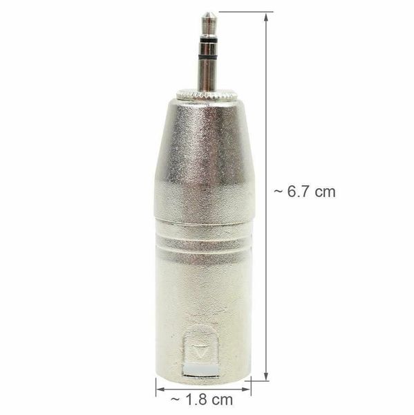 Перехідник аудіо XLR 3p-Jack 3.5mm 3pin M/M Lucom (84.00.7124) адаптер Metal корпус 84.00.7124 фото