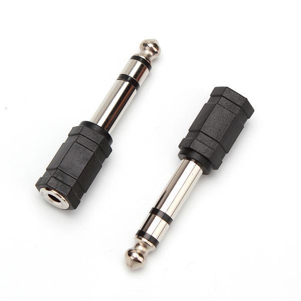 Перехідник аудіо Jack 3.5mm 3pin-6.3mm F/M Lucom (62.09.8143) адаптер Stereo Plastic