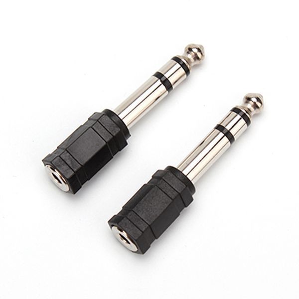 Перехідник аудіо Jack 3.5mm 3pin-6.3mm F/M Lucom (62.09.8143) адаптер Stereo Plastic