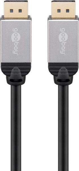 Кабель монітора-сигнальний DisplayPort M/M 3.0m Goobay (75.07.2188) v1.2 4K@60Hz 19p Metal Gold Plus 75.07.2188 фото