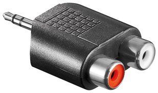Перехідник аудіо Jack 3.5mm 3pin-RCAx2 M/F Lucom (25.02.5013) адаптер Stereo Left/Right Y-form