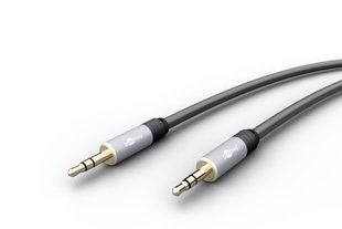 Кабель аудіо-сигнальний Jack 3.5mm 3pin M/M 3.0m Goobay (75.07.9126) Slim Shielded GoobayPlus Metal 75.07.9126 фото