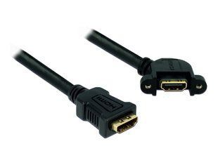Перехідник відео HDMI F/F (адаптер) Delock (70.08.5101) 0.25m D=7.3mm 110&deg; Panel Mount 70.08.5101 фото