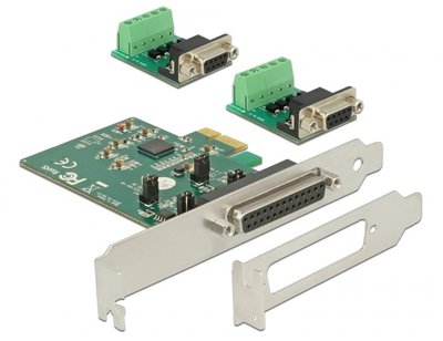 Перехідник обладнання PCIe-COM(DB9)x2 Delock(70.06.5841) RS232 ESD Protection +LowProfile 70.06.5841 фото