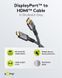 Кабель монітора-сигнальний DisplayPort-HDMI M/M (HDMIекран) 3.0m Goobay (75.06.5270) 4K@60Hz D=6.0mm Textile Plus 75.06.5270 фото 7