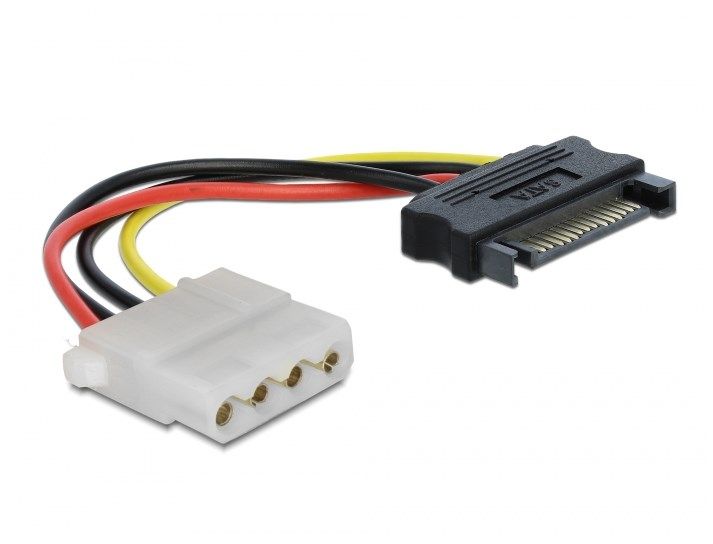 Кабель живлення внутрішній MoleX-SATA 15p F/M Delock(70.06.0115) 0.12m AWG18 70.06.0115 фото