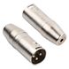 Перехідник аудіо XLR 3p-Jack 3.5mm 3pin M/F Lucom (84.00.7125) адаптер Metal корпус 84.00.7125 фото 1