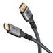 Кабель монітора-сигнальний DisplayPort-HDMI M/M (HDMIекран) 3.0m Goobay (75.06.5270) 4K@60Hz D=6.0mm Textile Plus 75.06.5270 фото 2