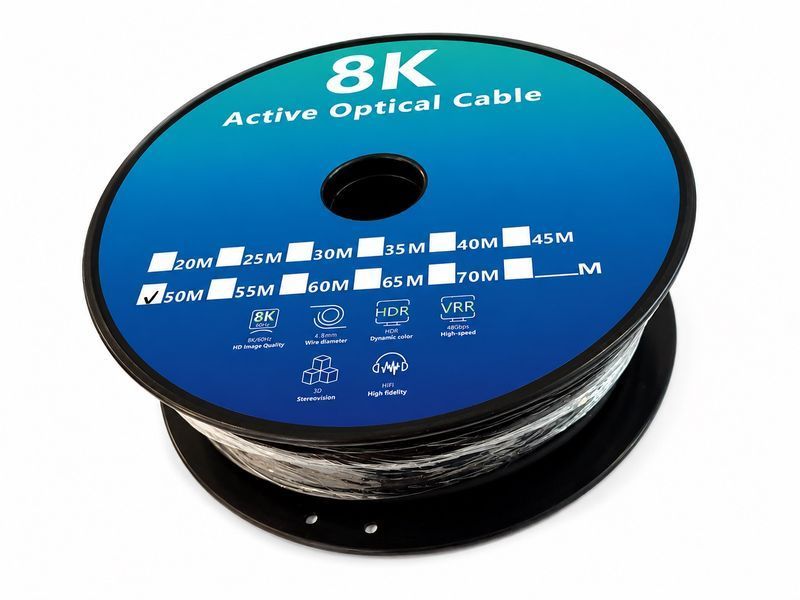 Кабель монітора-сигнальний HDMI M/M 50.0m Lucom (62.09.8567) v2.1 8K@60Hz Optical Hybrid AOC 62.09.8567 фото