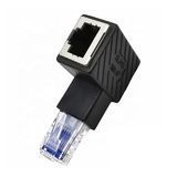 Перехідник мережевий RJ45 UTP6 Lucom (62.09.8267) M/F адаптер кутовий 90&deg;вверх 62.09.8267 фото