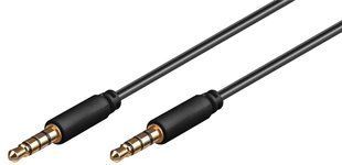 Кабель аудіо-сигнальний Jack 3.5mm 4pin M/M 0.5m Goobay (75.06.3824) Slim AWG28 Shielded Cu Gold 75.06.3824 фото