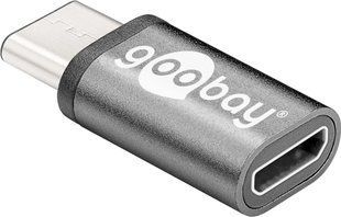 Перехідник обладнання USB Type-C-2.0microB M/F Goobay (75.05.6635) (USB2.0) адаптер Nickel Cu 75.05.6635 фото