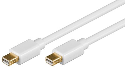 Кабель монітора-сигнальний DisplayPort mini M/M 2.0m Goobay (75.03.2851) v1.2 4K@60Hz D=5.0mm Gold 75.03.2851 фото