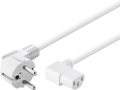 Кабель живлення пристроїв IEC(Schuko)-(C13) M/F 1.5m Lucom (84.00.7051) 90°/90° 0.75mm кутовий вліво Cu 84.00.7051 фото