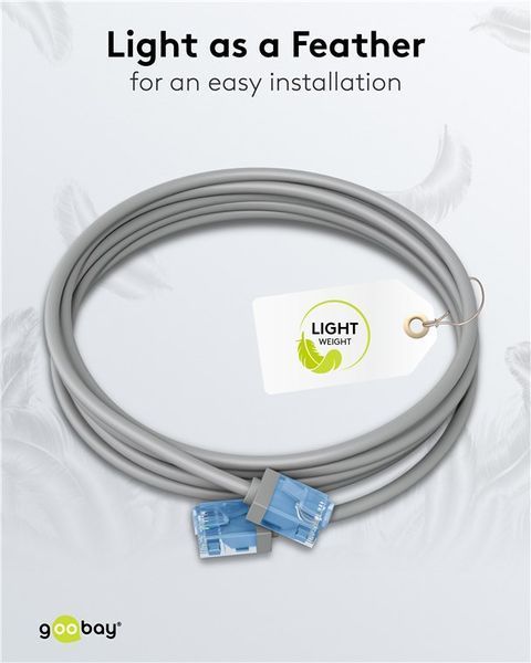 Патч-корд RJ45 UTP6a 2.0m Goobay (75.07.4223) patch Slim Ultra Flexi PoE+ Cu 75.07.4223 фото