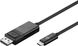 Кабель монітора-сигнальний USB Type-C-DisplayPort M/M (DP-екран) 1.2m Goobay (75.05.5984) (USB3.1Gen2) v1.2 4K@60Hz 75.05.5984 фото 1