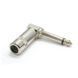 Перехідник аудіо Jack 6.3mm-конектор Lucom (84.00.7126) /M Mono Metal 90&deg; під пайку
