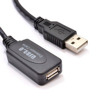 Подовжувач пристроїв USB2.0 A M/F (Active) 5.0m Gutbay (78.01.2807) AWG24+28 D=5.0mm Nickel Cu