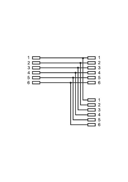 Перехідник телефонний RJ12 1x2 F/F (Splitter) Goobay (75.05.0597) адаптер ISDN 1:1 6P4C 75.05.0597 фото