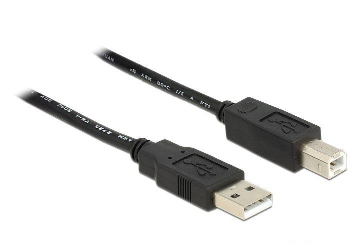Кабель принтера USB2.0 A-B M/M 20.0m Delock (70.08.3557) Active AWG22+28 Chip=FE1.1