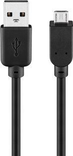 Кабель пристроїв USB2.0 A-microB M/M 3.0m Goobay (75.09.3920) AWG28 D=4.0mm 2xShielded Cu 75.09.3920 фото
