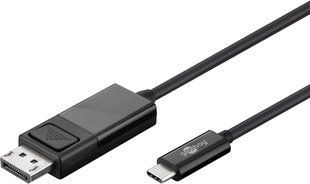 Кабель монітора-сигнальний USB Type-C-DisplayPort M/M (DP-екран) 1.2m Goobay (75.07.9295) (USB3.2 Gen2) v1.2 4K@60Hz 75.07.9295 фото