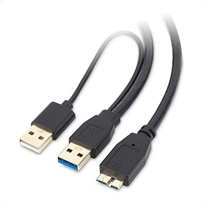Кабель пристроїв USB3.0 Ax2-microB M/M (DualPower) 0.5m Lucom (62.09.8407) 3xShielded AWG28 Y-form 62.09.8407 фото