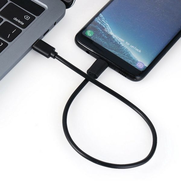 Кабель пристроїв USB Type-C-2.0microB M/M 0.2m Lucom (84.00.7127) (USB2.0) OTG 84.00.7127 фото