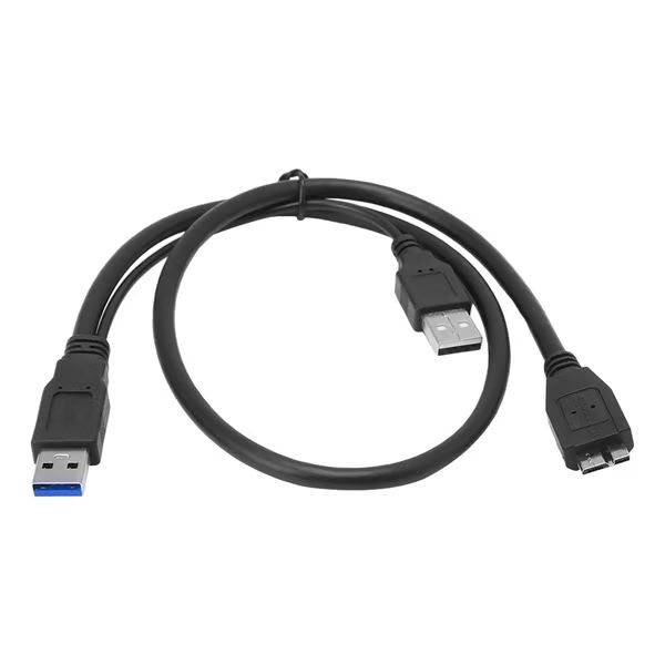 Кабель пристроїв USB3.0 Ax2-microB M/M (DualPower) 0.5m Lucom (62.09.8407) 3xShielded AWG28 Y-form 62.09.8407 фото