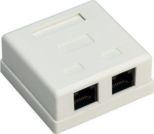 Розетка мережева RJ45 UTP6 2x2 (розетка) Goobay (75.07.7633) зовнішня LSA ToolFree AWG22-24 75.07.7633 фото