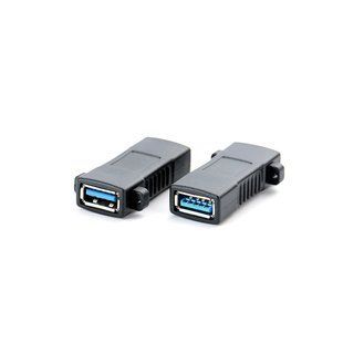 Перехідник обладнання USB3.0 A F/F (адаптер) Lucom (62.09.8324) SuperSpeed прямий з кріпленням 62.09.8324 фото