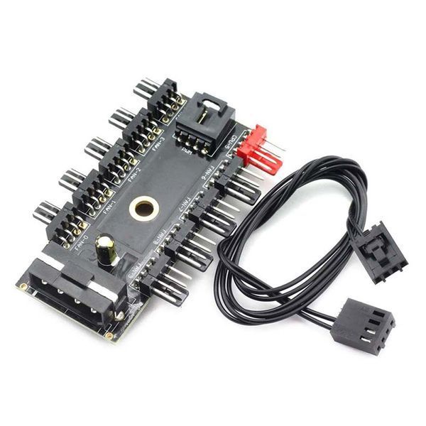 Перехідник живлення FanPower 4p 1x10 M/F Lucom (62.09.8127) адаптер для 3pin та 4pin cooler 62.09.8127 фото
