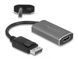 Перехідник відео DisplayPort-HDMI M/F (HDMIекран) Delock (70.06.3118) v1.4 8K@60Hz 0.2m DP/DP++