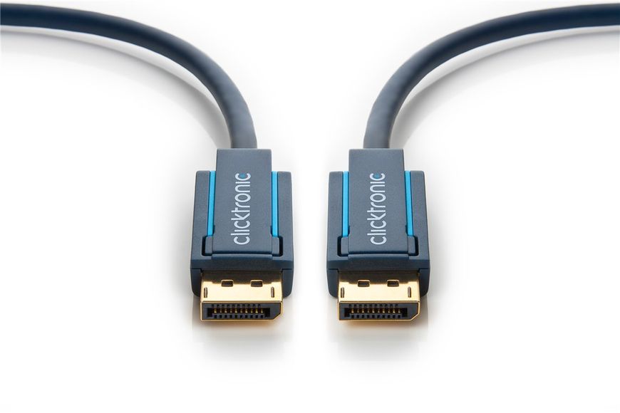 Кабель монітора-сигнальний DisplayPort M/M 2.0m ClickTronic (75.04.0994) v1.4 8K@60Hz 19pin D=7.3mm OFCu 75.04.0994 фото