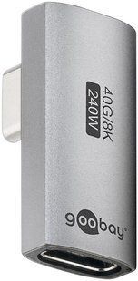 Перехідник обладнання USB Type-C M/F (адаптер) Goobay (75.07.4443) (USB4) 40Gbps 240W 90&deg; rotated 75.07.4443 фото