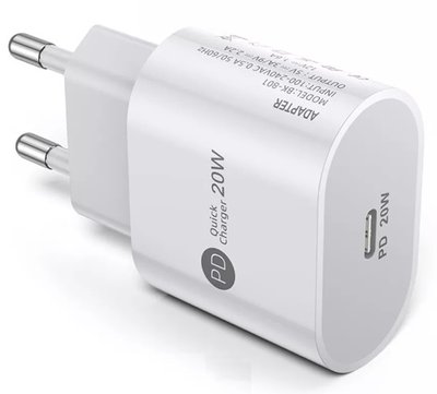 Перехідник живлення IEC(Schuko)-USB Type-C M/F Lucom (62.09.8347) адаптер PD 20W Fast charging 62.09.8347 фото