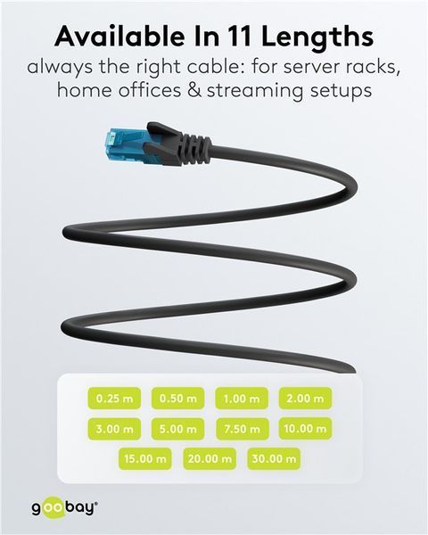 Патч-корд RJ45 UTP6a 3.0m Goobay (75.07.9193) patch Ultra Flexi PoE+ LS0H Cu 75.07.9193 фото